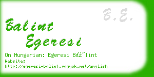 balint egeresi business card